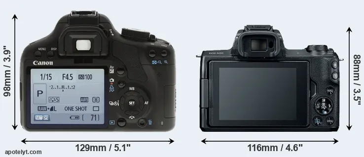 Comparison 500D or M50 rear