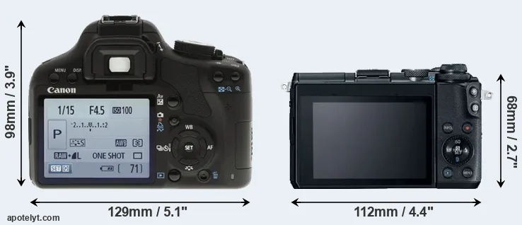 Comparison 500D or M6 rear