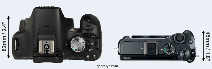Compare 500D versus M6 top