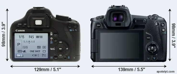 Comparison 500D or Canon R rear