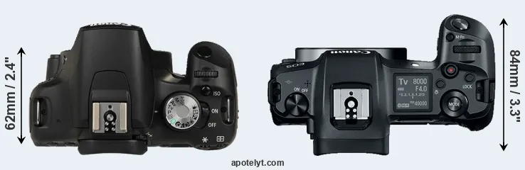 Compare 500D versus Canon R top