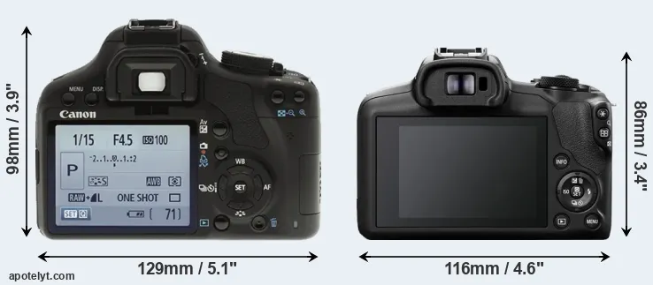 Comparison 500D or R100 rear
