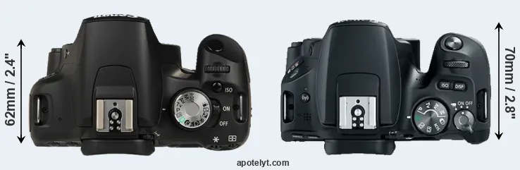 Compare 500D versus SL2 top
