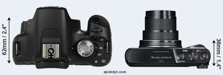 Compare 500D versus SX720 top