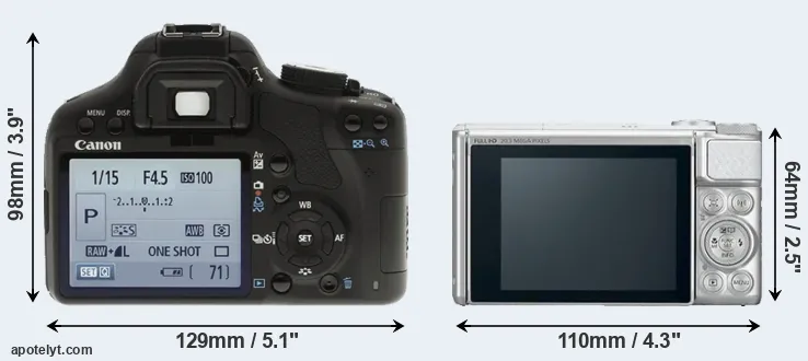 Comparison 500D or SX730 rear