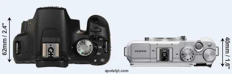 Compare 500D versus X-A5 top