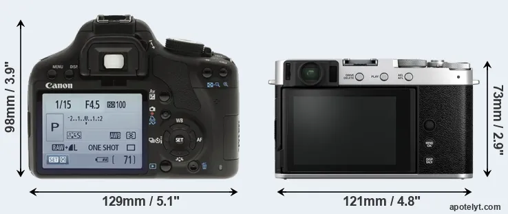 Comparison 500D or X-E4 rear