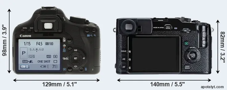 Comparison 500D or X-Pro1 rear