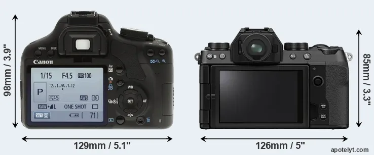 Comparison 500D or X-S10 rear