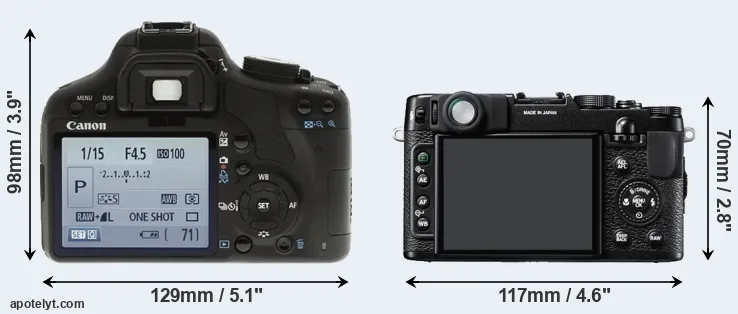 Comparison 500D or X10 rear
