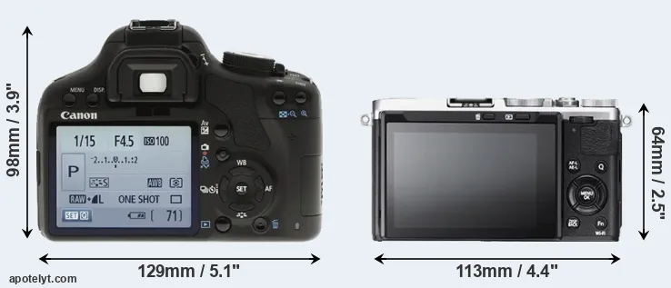 Comparison 500D or X70 rear