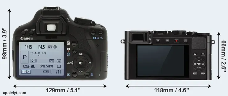 Comparison 500D or D-LUX Typ 109 rear