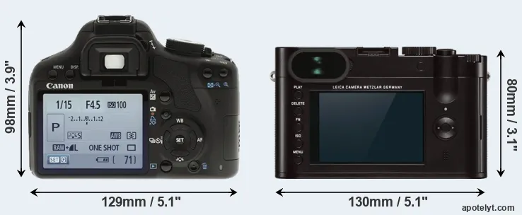 Comparison 500D or Q Typ 116 rear