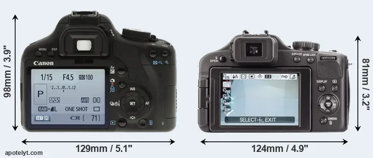 Comparison 500D or V-LUX 3 rear