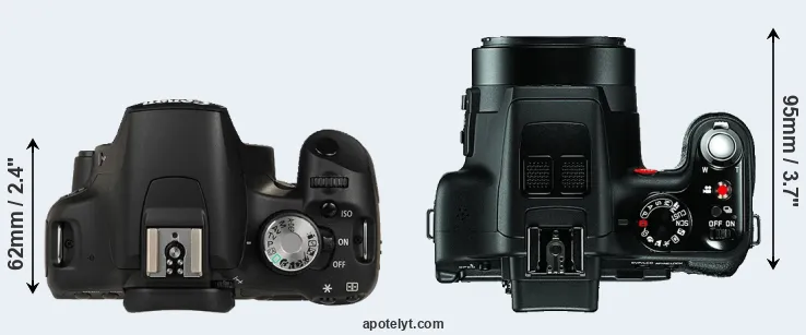 Compare 500D versus V-LUX 3 top