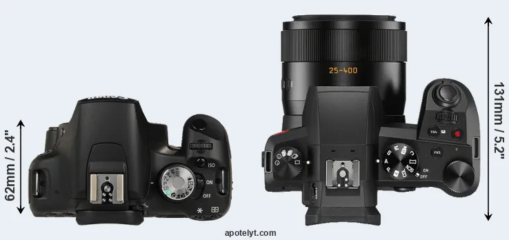 Compare 500D versus V-LUX 5 top