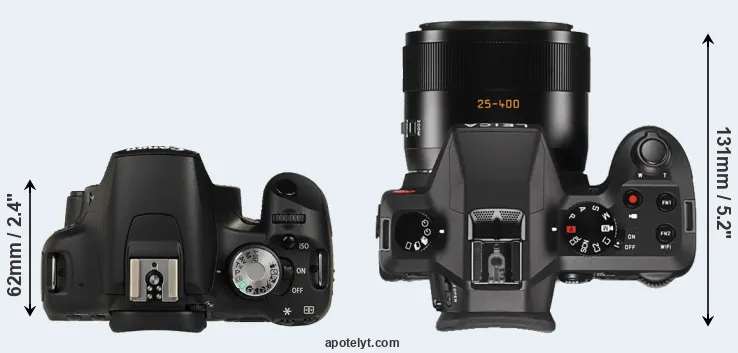 Compare 500D versus V-LUX Typ 114 top