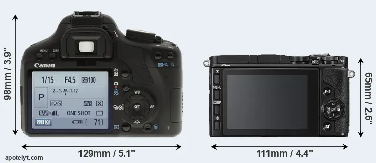 Comparison 500D or V3 rear
