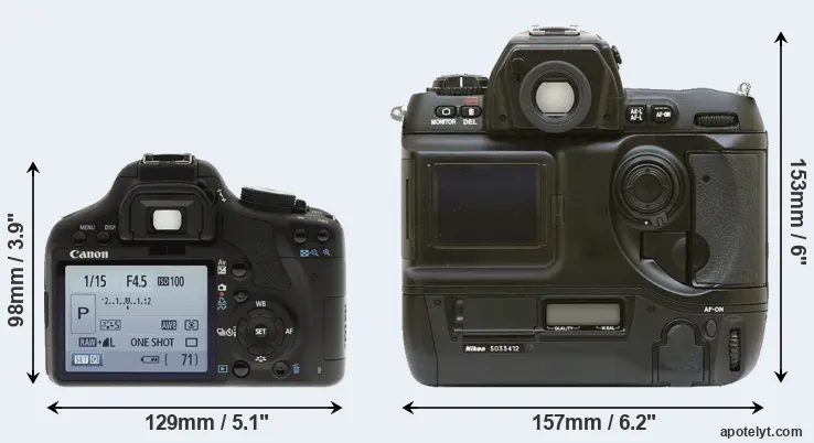 Comparison 500D or D1 rear
