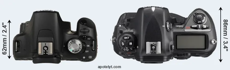 Compare 500D versus D2Xs top