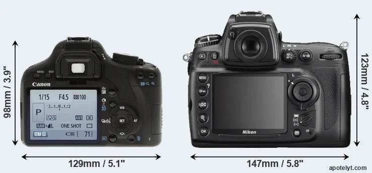 Comparison 500D or D700 rear
