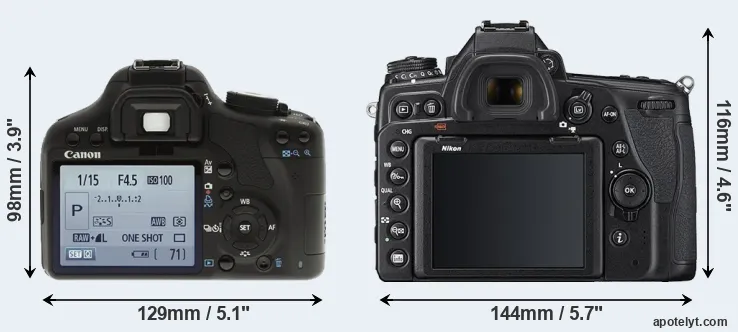 Comparison 500D or D780 rear