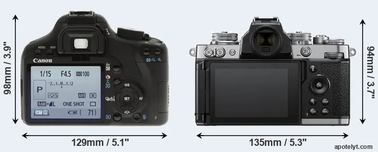 Comparison 500D or Z fc rear