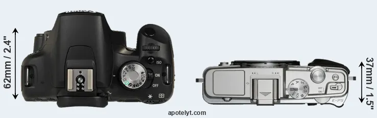 Compare 500D versus E-P5 top