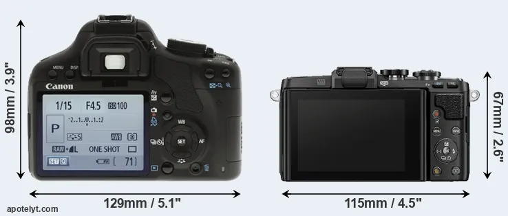 Comparison 500D or E-PL7 rear