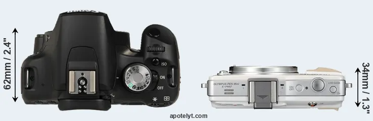 Compare 500D versus E-PM2 top