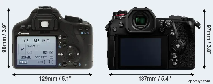 Comparison 500D or G9 rear