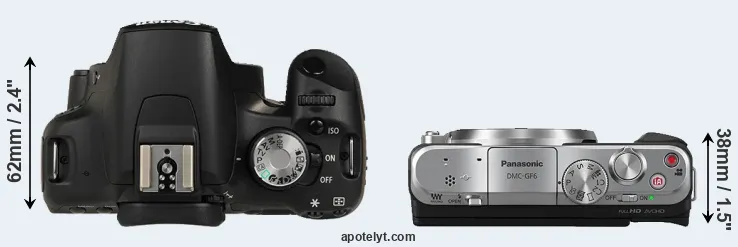 Compare 500D versus GF6 top