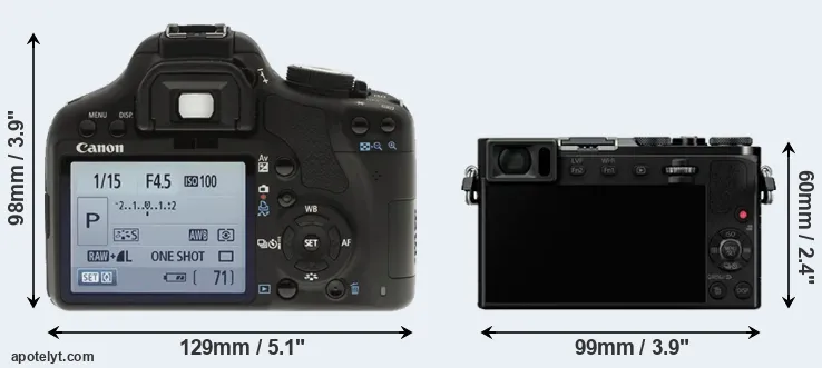 Comparison 500D or GM5 rear