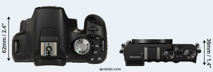 Compare 500D versus GM5 top