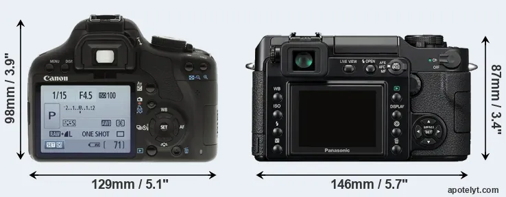 Comparison 500D or L1 rear