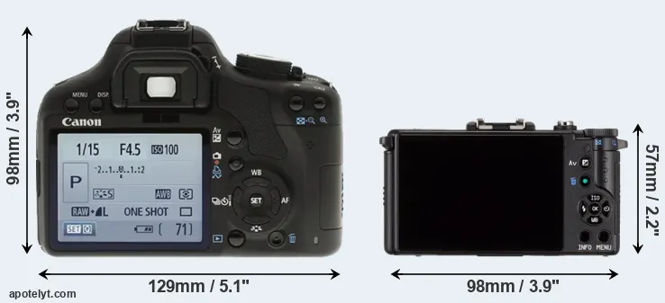 Comparison 500D or Pentax Q rear