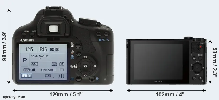 Comparison 500D or HX90V rear