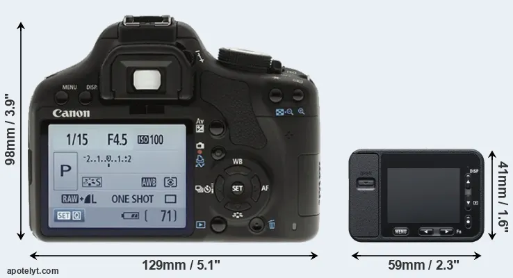 Comparison 500D or RX0 rear