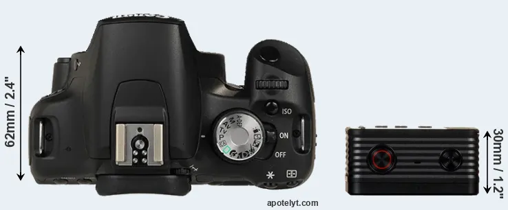 Compare 500D versus RX0 top