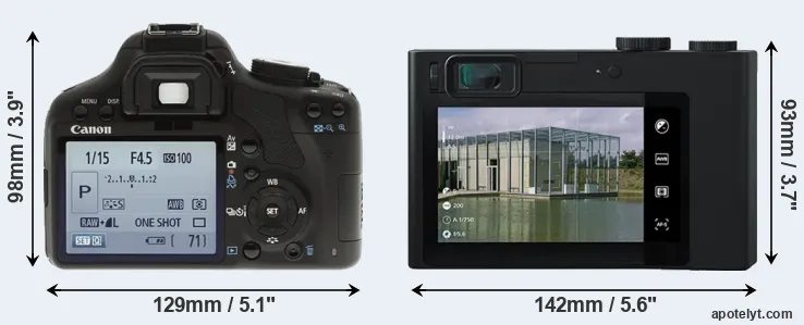 Comparison 500D or ZX1 rear