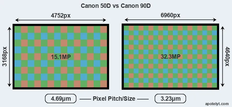 50D versus 90D MP