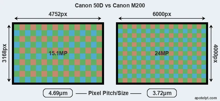 50D versus M200 MP