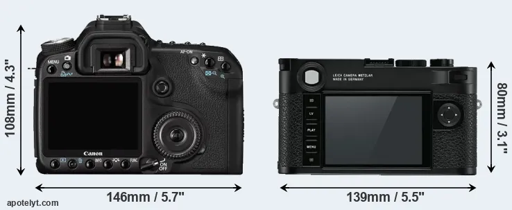Comparison 50D or M10 rear
