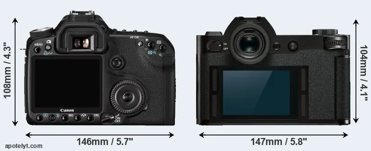 Comparison 50D or Leica SL rear