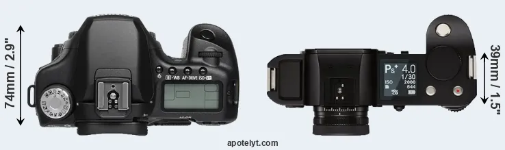 Compare 50D versus Leica SL top