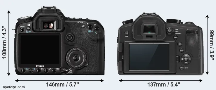Comparison 50D or V-LUX Typ 114 rear