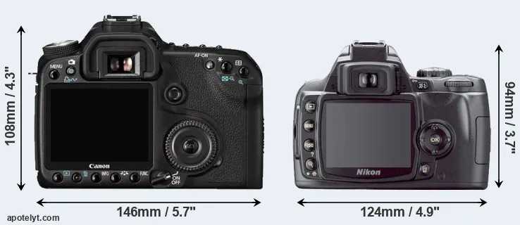 Comparison 50D or D40X rear