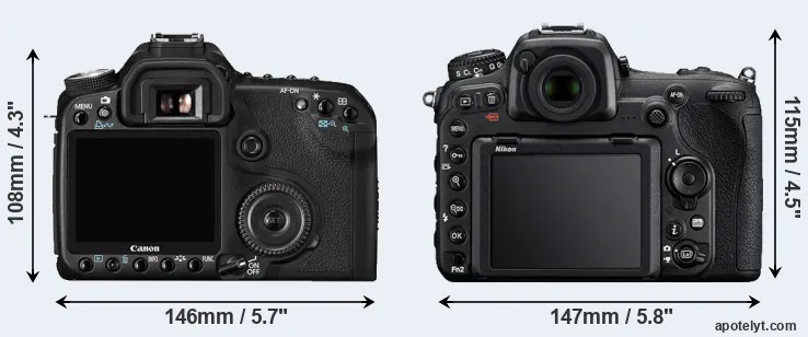 Comparison 50D or D500 rear