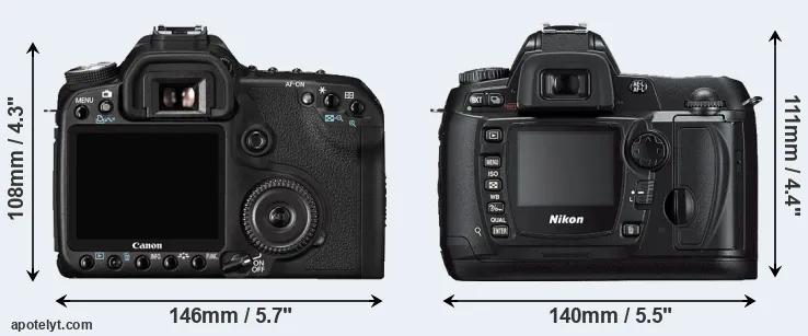 Comparison 50D or D70s rear