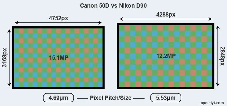 50D versus D90 MP